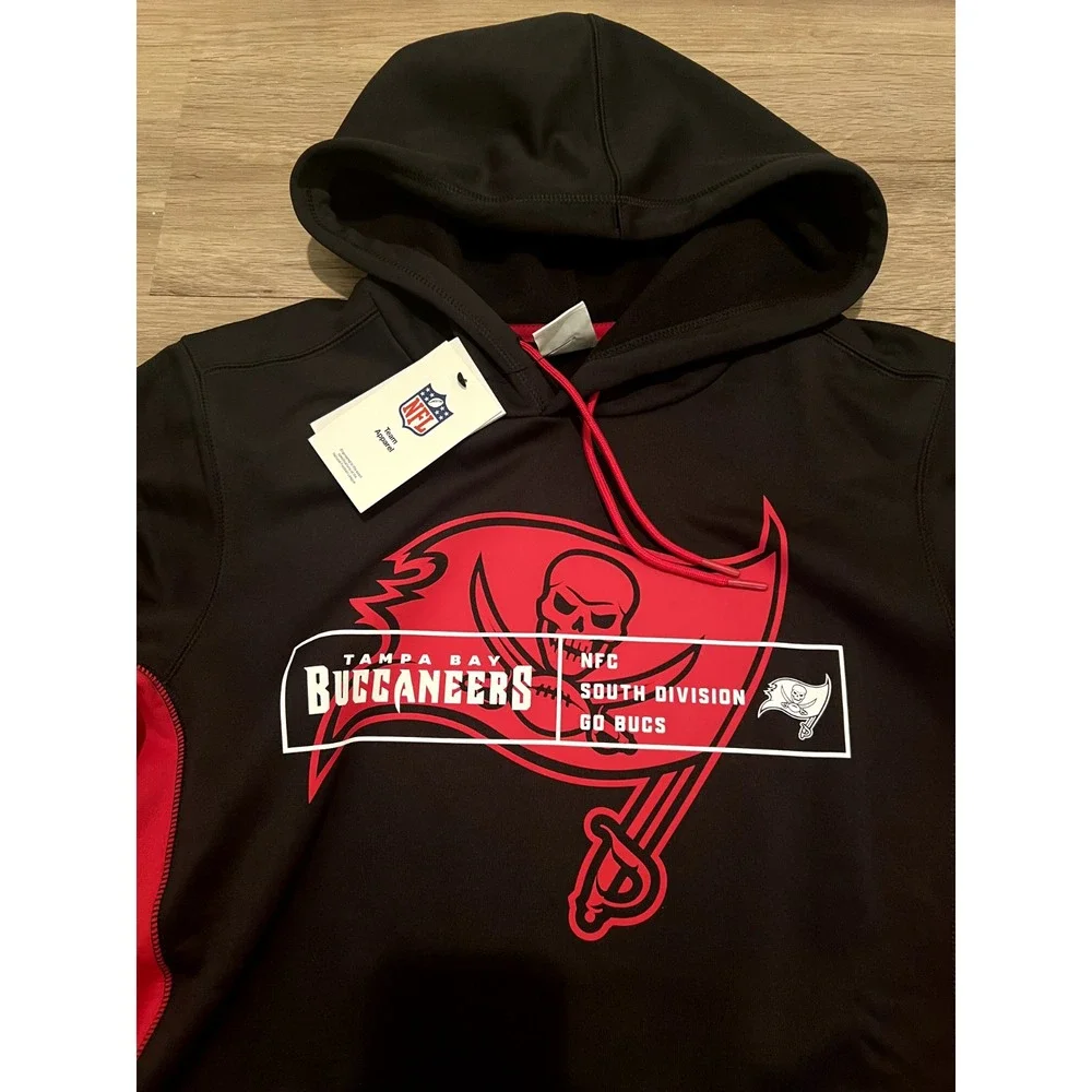 New Nike Men's Tampa Bay‎ Buccaneers Overlap Club Pullover Hoodie Small NFL Dri